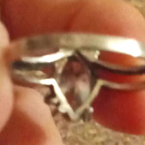 925 Sterling Silver And Marquis Wrapped Cubic Zirconia Ring. Size 6.75 - Picture 4 of 4